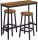 Set masă de bar cu două scaune, maro 120x60x90cm