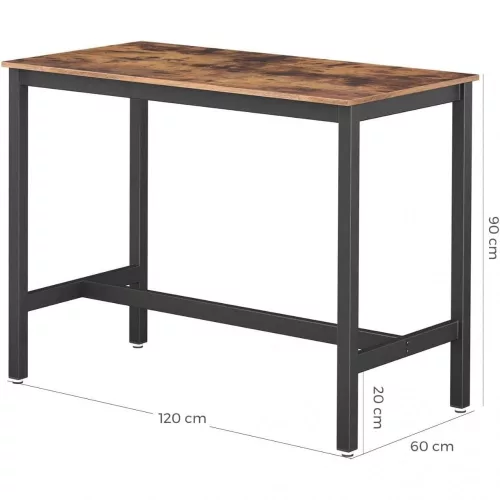 vasagle-masa-de-bar-de-bucatarie-maro-rustic-120x60x90cm