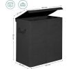 songmics-cos-de-rufe-cu-2-compartimente-capac-magnetic-2x71l-negru
