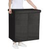 songmics-cos-de-rufe-cu-2-compartimente-capac-magnetic-2x71l-negru