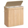 Coș de rufe din bambus, 150L