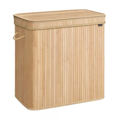 Coș de rufe din bambus, 150L