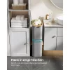 Coș de rufe îngust cu capac, 65L, sac din plasă detașabil, pliabil 42 x 22.5 x 70.5 cm