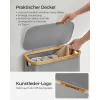 Coș de rufe îngust cu capac, 65L, sac din plasă detașabil, pliabil 42 x 22.5 x 70.5 cm