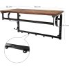 vasagle-raft-de-perete-cu-carlige-maro-rustic-60x30x31cm