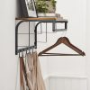 vasagle-raft-de-perete-cu-carlige-maro-rustic-66x30x27cm