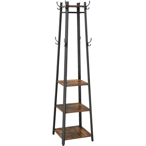 vasagle-cuier-haine-cu-rafturi-si-umerase-maro-rustic