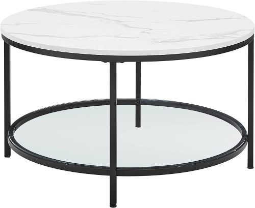 vasagle-masuta-de-cafea-rotunda-alba-80x80x45cm
