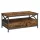 vasagle-masuta-de-cafea-cu-doua-sertare-raft-de-depozitare-cadru-din-otel-maro-rustic