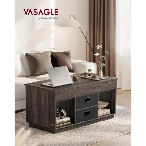 vasagle-masuta-de-cafea-cu-blat-ridicabil-sertare-din-textil-maro-cenusiu-100x50x48cm