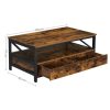 vasagle-masuta-de-cafea-cu-suport-pentru-ziare-si-sertare-maro-rustic-106x60x45cm