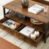 vasagle-masuta-de-cafea-cu-suport-pentru-ziare-si-sertare-maro-rustic-106x60x45cm