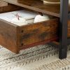 vasagle-masuta-de-cafea-cu-suport-pentru-ziare-si-sertare-maro-rustic-106x60x45cm