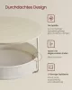 Masă de cafea rotundă cu spațiu de depozitare, cadru metalic modern, bej 75 x 75 x 45