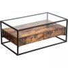 vasagle-masuta-de-cafea-dreptunghiulara-cu-blat-din-sticla-maro-rustic-106x57x45cm