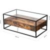 vasagle-masuta-de-cafea-dreptunghiulara-cu-blat-din-sticla-maro-rustic-106x57x45cm