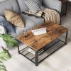 vasagle-masuta-de-cafea-cu-suport-pentru-ziare-maro-rustic-106x60x45cm