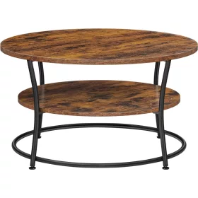 vasagle-masuta-de-cafea-rotunda-maro-rustic-80x80x45cm