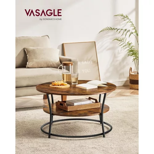 vasagle-masuta-de-cafea-rotunda-maro-rustic-80x80x45cm