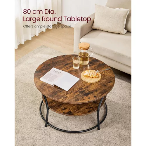 vasagle-masuta-de-cafea-rotunda-maro-rustic-80x80x45cm