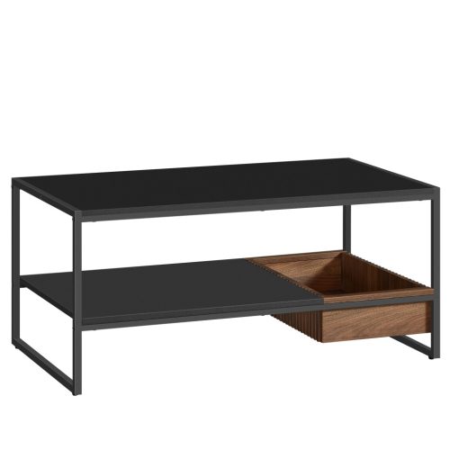 vasagle-masuta-de-cafea-neagra-cu-compartiment-din-lemn-de-nuc-100x55x45-cm