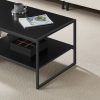 vasagle-masuta-de-cafea-neagra-cu-compartiment-din-lemn-de-nuc-100x55x45-cm