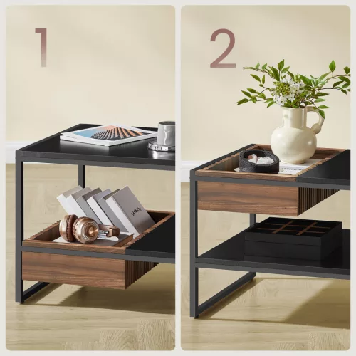 vasagle-masuta-de-cafea-neagra-cu-compartiment-din-lemn-de-nuc-100x55x45-cm