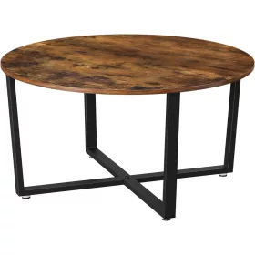 vasagle-masuta-de-cafea-rotunda-maro-rustic-88x88x47cm
