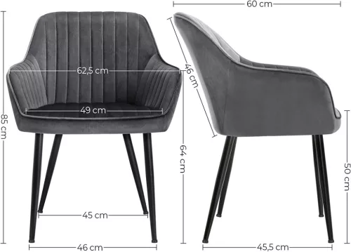 songmics-scaun-sufragerie-tapitat-fotoliu-cu-cotiere-picioare-metalice-husa-din-catifea-1