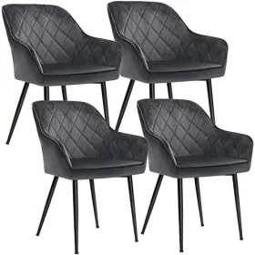 songmics-4-scaune-de-sufragerie-cu-cotiere-spatar-inalt-husa-din-catifea-gri-62x60x85cm