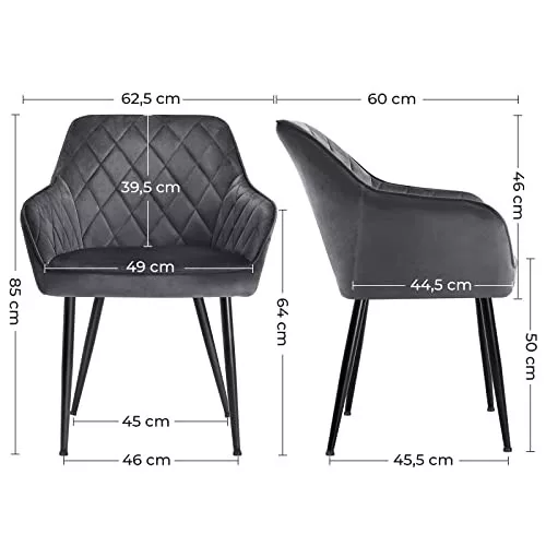 songmics-4-scaune-de-sufragerie-cu-cotiere-spatar-inalt-husa-din-catifea-gri-62x60x85cm