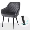 songmics-4-scaune-de-sufragerie-cu-cotiere-spatar-inalt-husa-din-catifea-gri-62x60x85cm