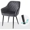 songmics-6-scaune-de-sufragerie-cu-cotiere-spatar-inalt-husa-din-catifea-gri-62x60x85cm