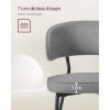 vasagle-2-x-scaune-de-bucatarie-picioare-metalice-modernecu-tesatura-gri-inchis