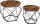 vasagle-set-masuta-de-cafea-2-piese-maro-rustic-50x50x40cm