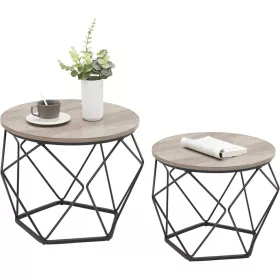 vasagle-set-masuta-de-cafea-2-piese-greige-50x50x40cm
