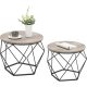 vasagle-set-masuta-de-cafea-2-piese-greige-50x50x40cm