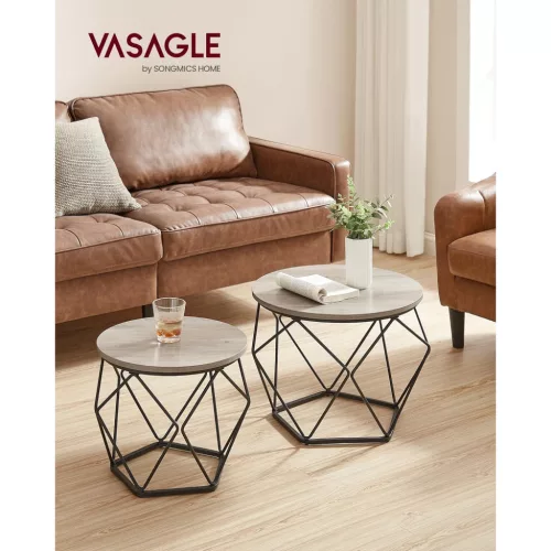 vasagle-set-masuta-de-cafea-2-piese-greige-50x50x40cm