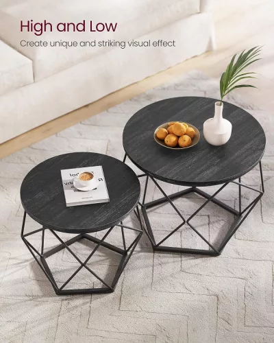 vasagle-set-masuta-de-cafea-2-piese-negru-50x50x40cm