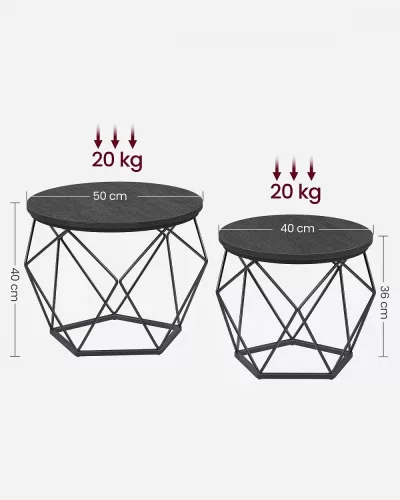 vasagle-set-masuta-de-cafea-2-piese-negru-50x50x40cm