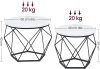 vasagle-set-masuta-de-cafea-2-piese-alb-si-negru-50x50x40cm
