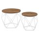 vasagle-set-masuta-de-cafea-2-piese-maro-miere-alb-50x50x40cm