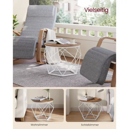 vasagle-set-masuta-de-cafea-2-piese-maro-miere-alb-50x50x40cm