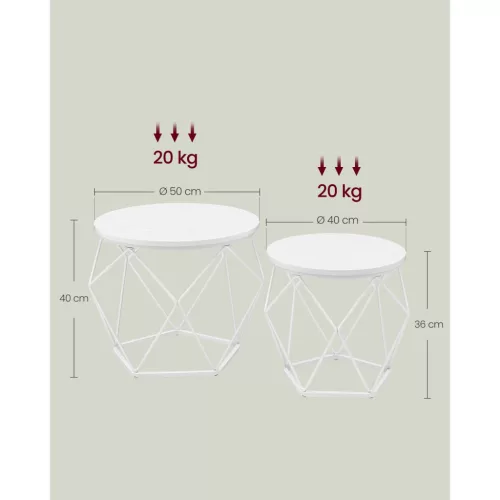 vasagle-set-masuta-de-cafea-din-2-piese-alb-zapada-50x50x40cm