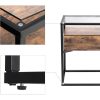 vasagle-masa-depozitare-cu-blat-din-sticla-securizata-sertar-si-raft-maro-rustic