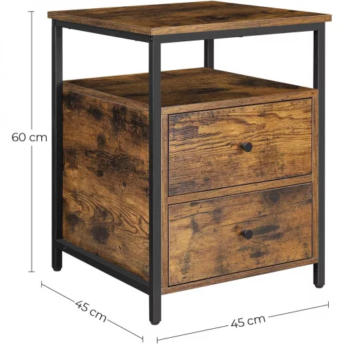 vasagle-noptiera-cu-sertar-si-raft-maro-rustic-45x45x60cm