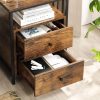 vasagle-noptiera-cu-sertar-si-raft-maro-rustic-45x45x60cm