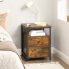vasagle-noptiera-cu-sertar-si-raft-maro-rustic-45x45x60cm