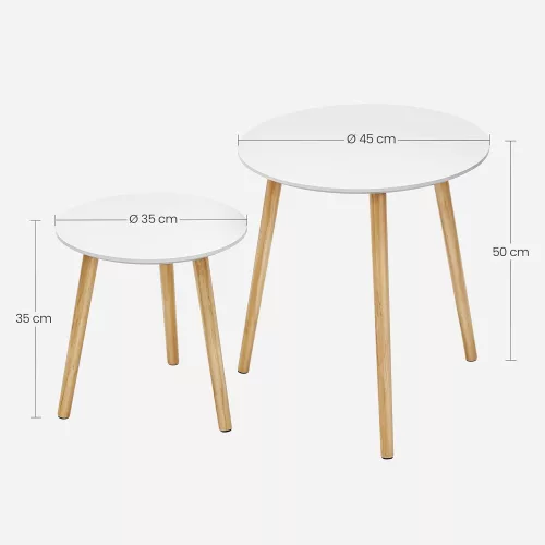 vasagle-2-buc-mese-depozitare-rotunde-alb-45x50-34x35cm