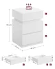 2 noptiere cu iluminare LED, 3 sertare, alb 35x40x55cm